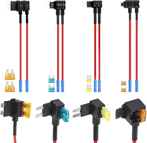 Miniatura 9 de BFXM 16 Pack 4 Tipos 12V Adaptador de Fusibles para Añadir Circuito en Coche, Adaptadores de Fusibles Mini Micro2 y de Bajo Perfil para Coches, 16