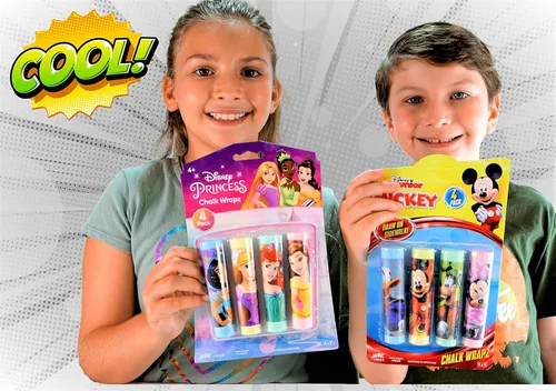 Miniatura 4 de JA-RU Disney Princess - Bastones de tiza para acera (1 unidad), tiza para suelo y tabla, juguetes para exteriores, tiza gigante, juego de arte