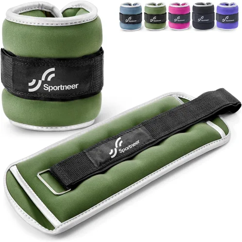 Sportneer Pesas de tobillo para muñeca, par de pesas de 1/2/4/6/10 libras para hombres, mujeres, niños, entrenamiento de fuerza, juego de pesas de