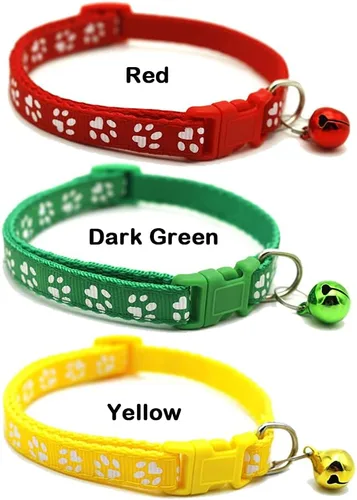 Miniatura 3 de Love Dream Collares de identificación para cachorros, 12 collares ajustables con campana para cachorros recién nacidos y gatitos, fácil