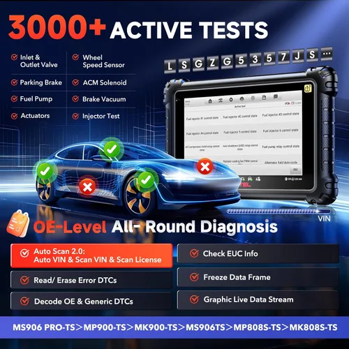 Miniatura 6 de Autel Escáner MaxiSYS MS906 PRO-TS, 2026 Igual que MS906 PRO2-TS MK906S PRO2-TS Hasta de MP900TS MS906MAX MS906PRO, V2.0 TPMS completo y ECU C0ding