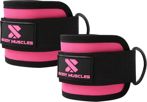 Miniatura 10 de Correas de tobillo para máquinas de cable para mujeres y hombres – Accesorio de cable de tobillo para gimnasio para patadas, entrenamientos de Negro