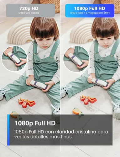 Miniatura 5 de TP-Link Tapo - Cámara de seguridad interior de 1080P para monitor de bebé, cámara para perros con detección de movimiento, sirena de audio Blanco
