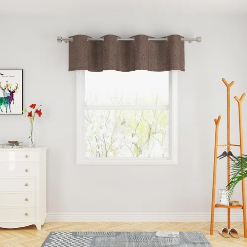 Miniatura 43 de UPOPO Cortinas de niveles de cocina negras de privacidad de lino texturizado de 24 pulgadas de largo, cortinas de café sobre el fregadero, cortinas