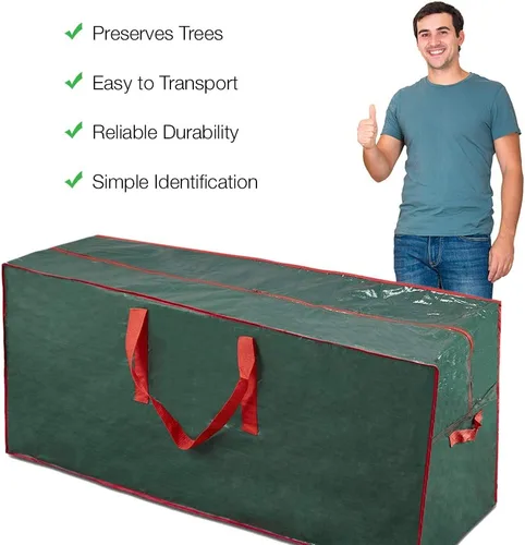 Miniatura 4 de ProPik Bolsa de almacenamiento para árbol de Navidad Se adapta a árboles desmontados de hasta 7.5 pies Estuche de almacenamiento de árbol Verde