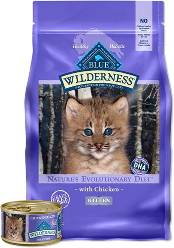 Miniatura 14 de Alimento seco natural para gatitos Blue Buffalo Wilderness, con DHA y ARA para apoyar el desarrollo del cerebro y los ojos, dieta alta en proteínas