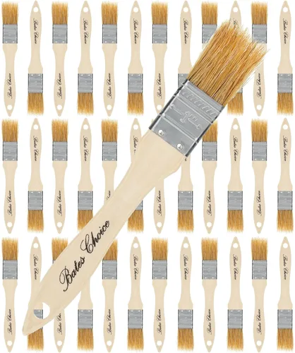 Miniatura 15 de Bates - Pinceles de pintura de cerdas naturales de 1 pulgada, juego de 16 unidades para pintura de astillas, tinte de madera y uso general