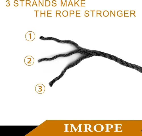 Miniatura 2 de Cuerda de yute negra de 4mm x 61 metros, cordel para jardinería, enrejado para plantas trepadoras de tomate, floristería, manualidades, regalo