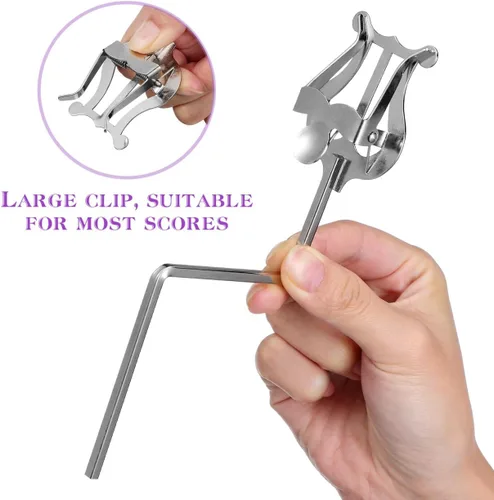 Miniatura 5 de Vaguelly Carpeta de puntuación de saxofón, soporte portátil para saxofón alto tenor para practicar principiantes banda de música