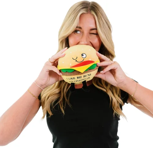 Miniatura 6 de Punchkins Almohada de Hamburguesa de Felpa - Me gustan las grandes hamburguesas y no puedo mentir, gracioso peluche de hamburguesa, regalo