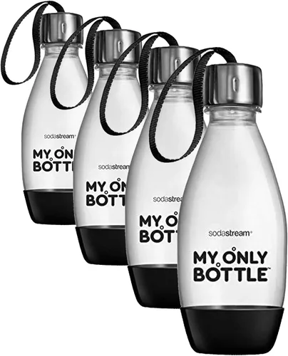 sodastream My Only Bottle de 0.5 litros, color negro, 1 unidad (paquete de 4)