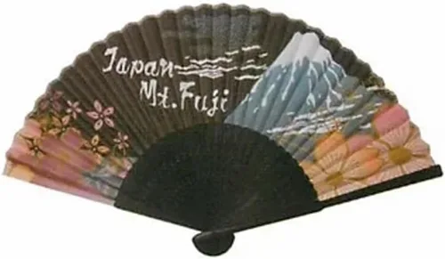 Miniatura 2 de Ventilador de mano que agita el ventilador japonés FUJI-SAN × SAKURA JAPAN 8.17"(21cm), 2 pares conjunto, ventilador de mano plegable de mano