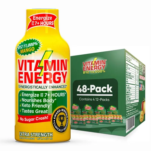 Miniatura 86 de Vitamin Energy Immune+ Extra Strength Energy Shot Army Orange 10 unidades, 260 mg de cafeína natural, vitaminas B, citicolina, té verde, apoyo