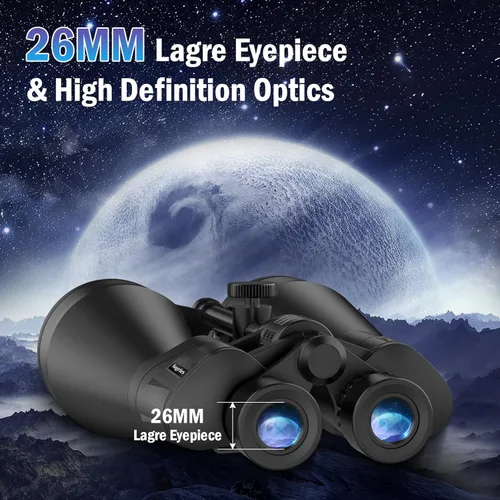 Miniatura 3 de Prismáticos de astronomía de 20 x 80 para adultos, binoculares de observación de estrellas de alta potencia con prisma Bak4, visión de poca luz