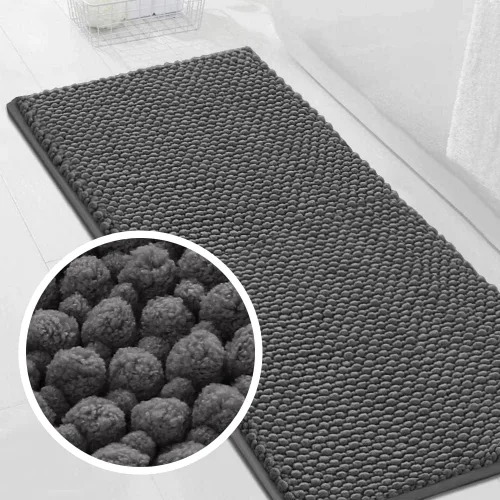 Miniatura 19 de Turquoize Alfombras de baño de felpilla antideslizante para baño, 17 x 24 pulgadas, extra suaves y absorbentes, lavables a máquina, perfectas