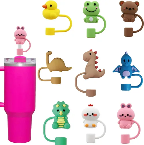 Miniatura 24 de LDKEDKF 11 piezas de cubiertas para pajitas de vaso Stanley, tapa de silicona para pajitas de vaso Stanley de 30 y 40 onzas con vasos, accesorios