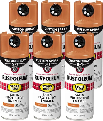Miniatura 61 de Rust-Oleum 376855 - Pintura en aerosol antióxido personalizada 5 en 1, 12 onzas, color negro mate, (paquete de 1)