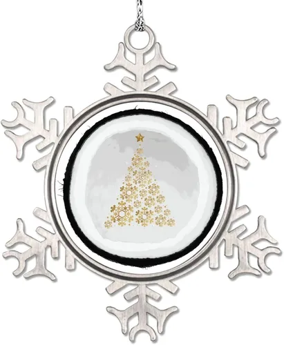 Miniatura 8 de Adorno de copo de nieve verde para árboles de Navidad, frutas, comida realista, adornos de Navidad personalizados 2022, divertido recuerdo de metal