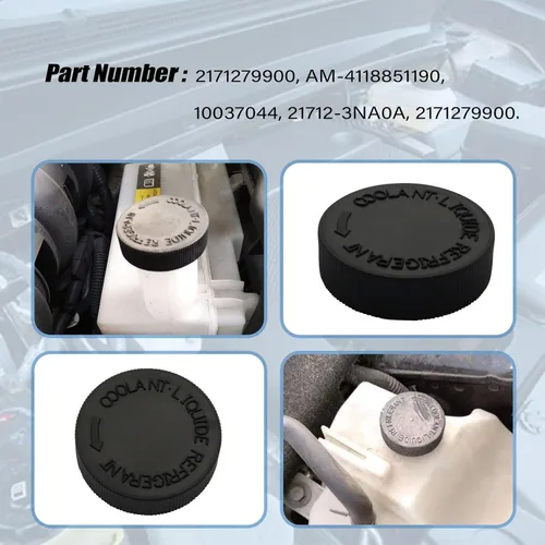 Miniatura 6 de NLQR Tapa de Depósito de Agua de Refrigerante del Radiador del Motor Negro, Compatible con Nissan Murano Rogue Versa Quest, Compatible con Infiniti