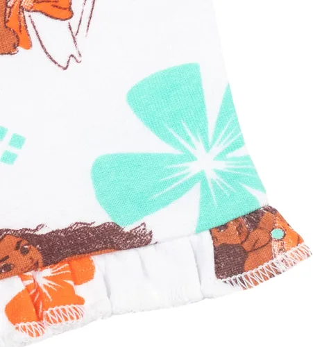 Miniatura 6 de Disney Frozen Moana Princess Tiana - Conjunto de camiseta con peplum floral y pantalones cortos de felpa francesa para niños pequeños a grandes