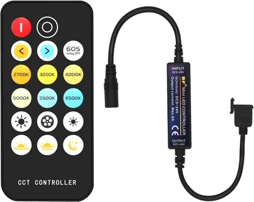 Miniatura 8 de PAUTIX Kit de controlador LED CCT SP542E Wi-Fi+Bluetooth, compatible con Alexa/Google Assistant, control remoto RF de aplicación, regulador LED CCT