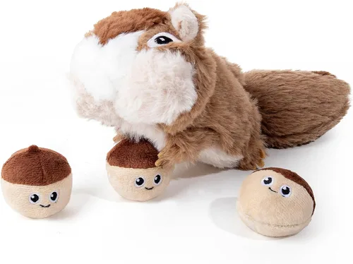 Miniatura 11 de Hollypet Hide and Seek - Juguete chirriante para perro, rompecabezas interactivo diseñado para cachorros, juguetes de peluche para cachorros, abejas