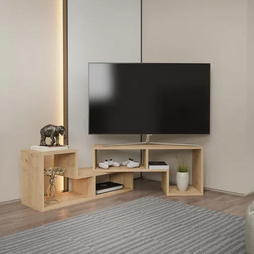 Miniatura 2 de Decorotika Cubicco - Soporte modular para TV (2 piezas) con estantes abiertos