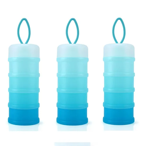 Miniatura 13 de Accmor 2 unidades de dispensador de fórmula para bebés para llevar, dispensador de fórmula apilable, contenedor de fórmula para llevar, contenedor