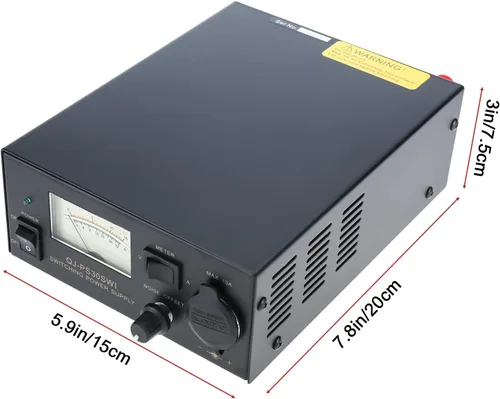 Miniatura 2 de Fuente de alimentación de 13.8 V 30 A CC, convertidor de potencia de banco regulado analógico con enchufe para encendedor de cigarrillos