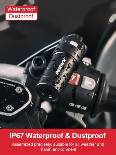 Miniatura 4 de INNOVV K6 - Cámara de salpicadero de motocicleta de doble canal QHD 2K+1080P, IP67 impermeable Mini Motocam con Wi-Fi, ángel dorado de 120°