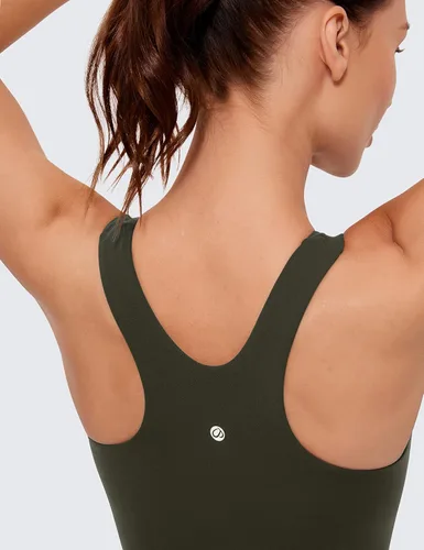 Miniatura 4 de CRZ YOGA Butterluxe - Brasier deportivo de cuello alto y espalda cruzada para mujer, camiseta corta acolchada para entrenamiento con brasier