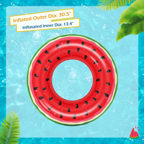 Miniatura 4 de Jasonwell Flotadores inflables para piscina, fiesta, lago, playa, niños y adultos, paquete de 4 flotadores, tubos de piscina, anillos de natación