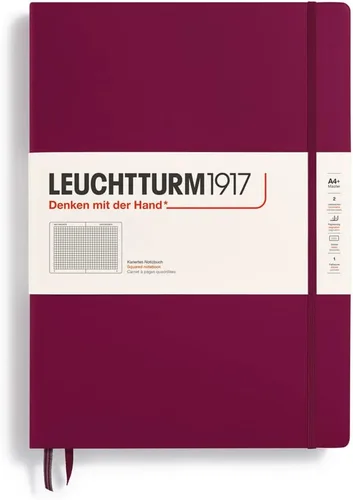 Miniatura 19 de LEUCHTTURM1917 - Cuaderno de tapa dura Master Classic A4+ - 235 páginas numeradas para escritura y diario (negro, a rayas)