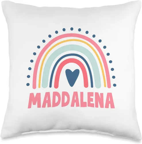 Idea Regalo Personalizzata con Nome Gifts Idea Maddalena Name Custom Woman Myth Legend - Almohada para fiesta de cumpleaños, 16 x 16 pulgadas,