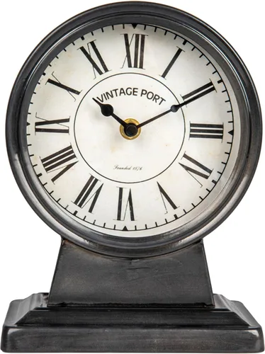 Miniatura 12 de Creative Co-Op Reloj decorativo de metal con acabado dorado