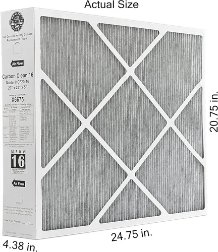 Miniatura 2 de Lennox Healthy Climate X6675 - Paquete de filtros MERV 16 de 20 x 25 x 5 con filtro de suministro para el mismo día (5 unidades)