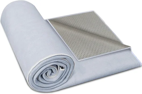 Miniatura 11 de Toalla de yoga caliente antideslizante, paquete de 2 toallas de yoga gruesas y suaves, absorbentes del sudor, con punto de agarre, 72 x 26 pulgadas