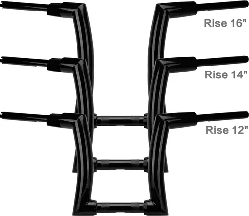 Miniatura 5 de LKV Perchas Ape de 14 pulgadas con barra de grasa de 1-1/4 pulgadas, abrazadera de 1.25 pulgadas, manillar compatible con Harley Dyna Softail