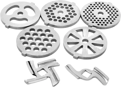 Together-life 7 piezas de acero inoxidable picadora de carne platos y cuchillas para picadora de alimentos y picadora de carne
