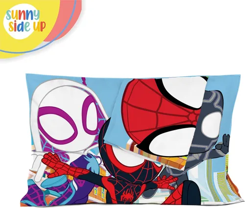Miniatura 5 de Sunny Side Up Marvel Spidey & His Amazing Friends - Juego de 2 fundas de almohada reversibles, fundas de almohada de doble cara con Spiderman, araña