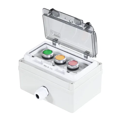 Miniatura 17 de Caja de botón de presión ip67 con botón de parada de emergencia, botón de cerradura, interruptor de llave de botón de presión con cubierta Botón