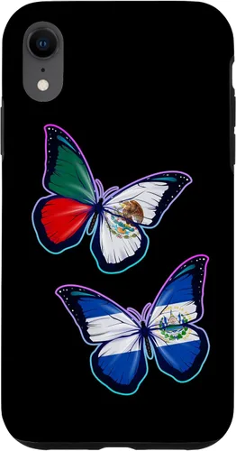 Miniatura 25 de El Salvador y México bicultural Roots - Carcasa para iPhone 17 (versión mariposa)