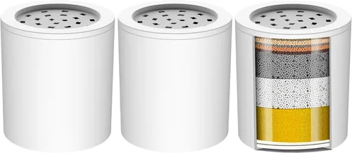 Cobbe - Cartucho de filtro de ducha de 20 etapas para cabezales de ducha de agua dura - 3 paquetes de cartuchos reemplazables - Filtro de agua de 3