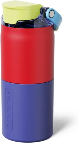 Miniatura 40 de BrüMate Rise - Botella de agua de 18 onzas con popote de silicona cubierto Botella de agua para niños aislada 100% a prueba de fugas Base apta