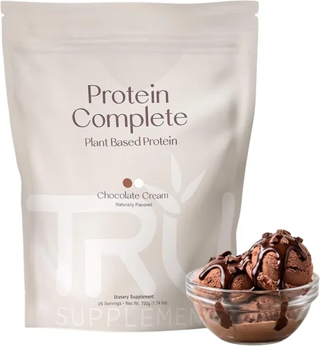 Miniatura 13 de TRU Supplements Proteína en polvo a base de plantas, BCAA, EAA, 0.71 onzas de arroz integral vegano y proteína de guisante, 100 calorías, 27