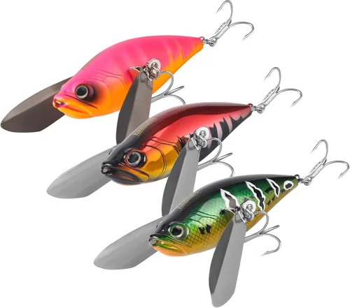 Miniatura 7 de KINGDOM 3 señuelos de pesca Topwater para Bass Whopper Popper señuelo de pesca para lubina, bagre, lucioperca, cebo flotante para lápices con cola 5
