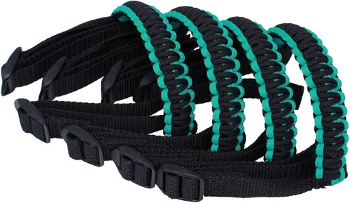 Miniatura 15 de BubbasGarageTv - Asas reversibles de Paracord para Jeep Wrangler - Verde lima y negro - Elige tus pares