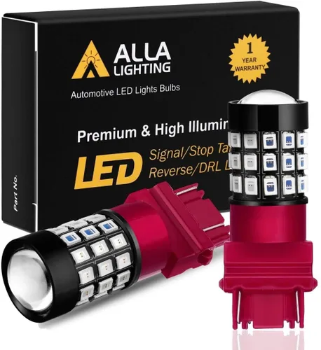 Miniatura 10 de Alla Lighting 39-SMD 3157 3156 T25 Chipsets color amarillo ámbar de alta potencia 2835, focos LED superbrillantes para reemplazar lámparas de luz