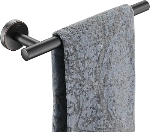 Miniatura 10 de JQK Barra de Toalla de Mano Oro, 10 Pulgadas de Grosor 0.8mm de Acero Inoxidable 304 para Baño, 9 Pulgadas de Longitud Utilizable, Montaje en Pared