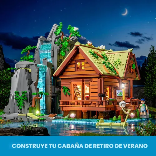 Miniatura 5 de Lumibricks Waterfall-Cabin Lighting - Juego de 2539 piezas de luz LED retro de cascada para adultos y coleccionistas de edificios de arquitectura